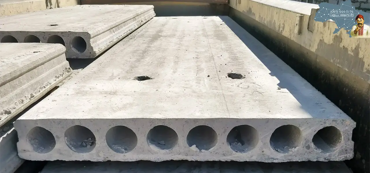 для облегшення навантаження на будинок використовую плити перекриття полегшені залізобетонні 7ПБ
